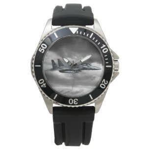F-15E Strike Eagle Crown Protector Black Rubber Watch