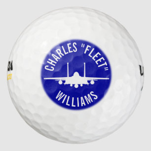 F-15E Strike Eagle Golf Ball Blue with Custom Name