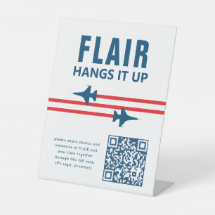 F-16 Fighter Jet Memory Collection Pedestal Sign