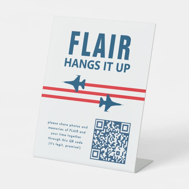 F-16 Fighter Jet Memory Collection Pedestal Sign (Front)