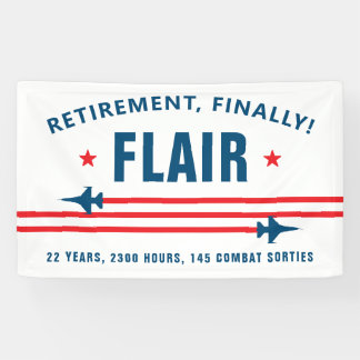 F-16 Fighter Jet Retirement Party Banner