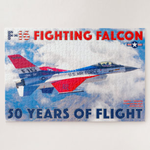 F-16 FIGHTING FALCON - 50 YEARS! (20x30 INCH) Jigsaw Puzzle