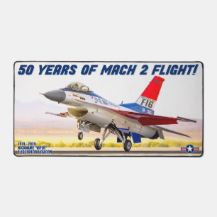 F-16 FIGHTING FALCON - 50 YEARS! DESK MAT