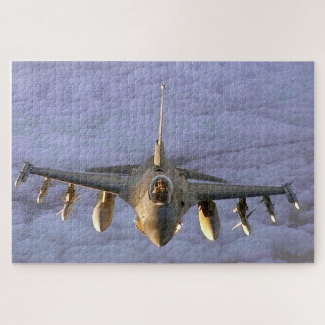 F-16 Fighting Falcon Aircraft Jigsaw Puzzle (Horizontal)
