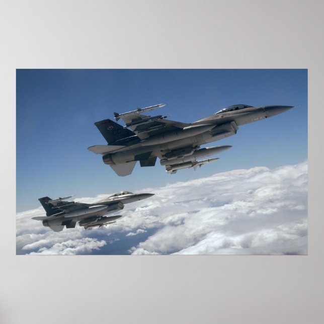 F-16 Fighting Falcon Aircraft Poster (Front)
