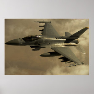 F-16 Fighting Falcon Aircraft Poster