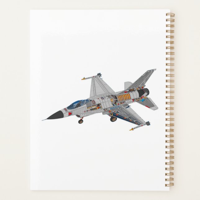 F-16 Fighting Falcon Fighter Jet Planner (Back)