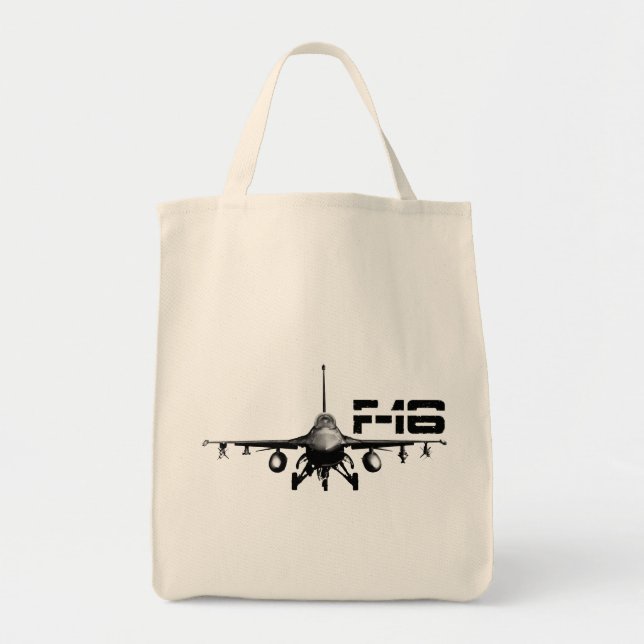 F-16 Fighting Falcon Grocery Tote (Front)