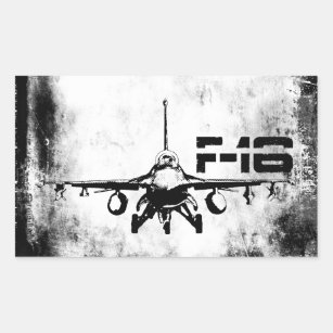 F-16 Fighting Falcon Rectangle Stickers