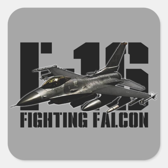 F-16 Fighting Falcon Square Sticker (Front)