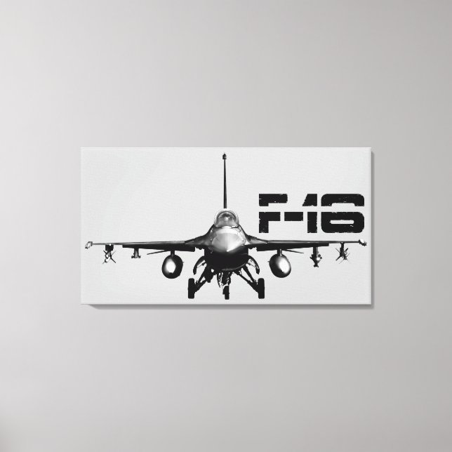 F-16 Fighting Falcon Wrapped Canvas (Front)