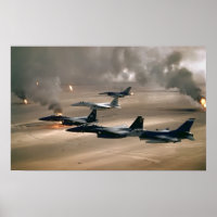 F-16 Fighting Falcons and  F-15 Eagles