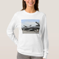F-16 Fighting Falcons await to launch