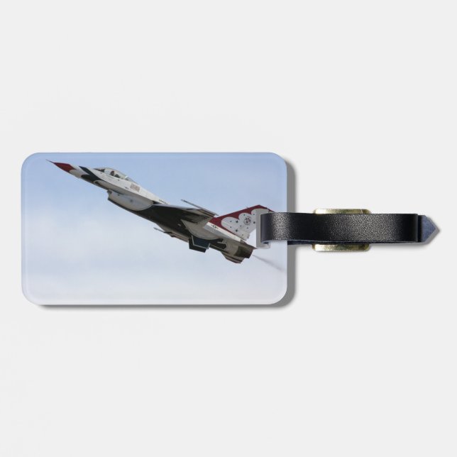 F-16 Thunderbird In Flight Luggage Tag (Back Horizontal)