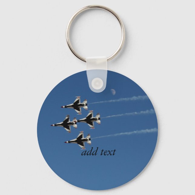 F-16 Thunderbirds Diamond  Formation Key Ring (Front)