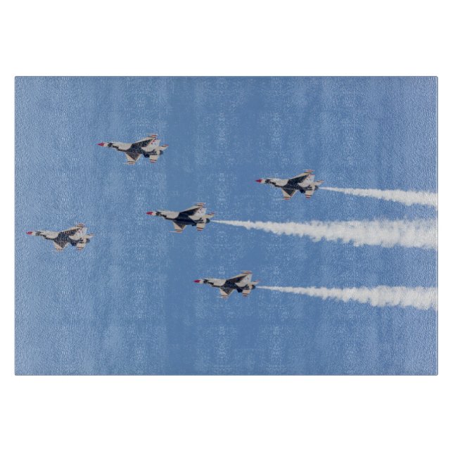 F-16 Thunderbirds flying the five-card formation Cutting Board (Front)