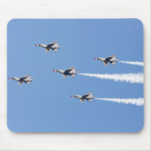 F-16 Thunderbirds flying the five-card formation Mouse Pad
