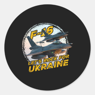 F-16 Ukraine  Classic Round Sticker