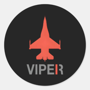 F-16 Viper Classic Round Sticker