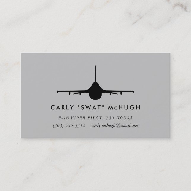 F-16 Viper Pilot Business Card (Front)