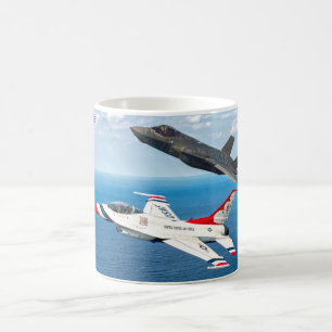 F-16C FIGHTING FALCON and F-35A LIGHTNING II Coffee Mug