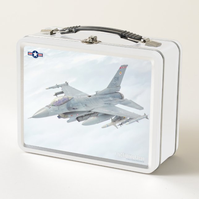 F-16C FIGHTING FALCON METAL LUNCH BOX (Front)