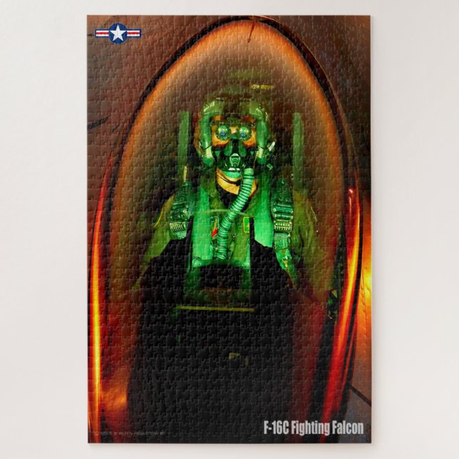 F-16C FIGHTING FALCON PILOT (20x30 INCH) Jigsaw Puzzle (Vertical)