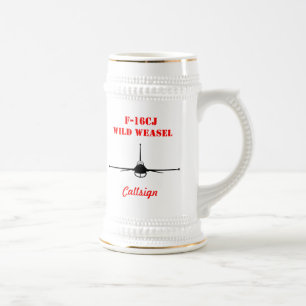F-16CJ Custom Beer Stein w/call sign