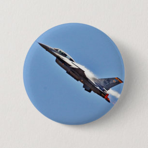 F 16s Jets Fighters Aeroplanes 6 Cm Round Badge