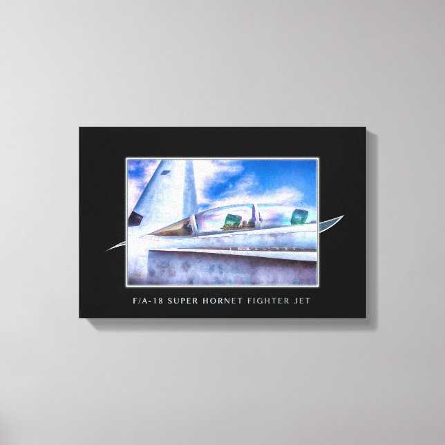 F-18 HORNET FIGHTER JET At Ease Canvas Print (Front)