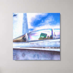 F-18 HORNET FIGHTER JET At Ease Canvas Print