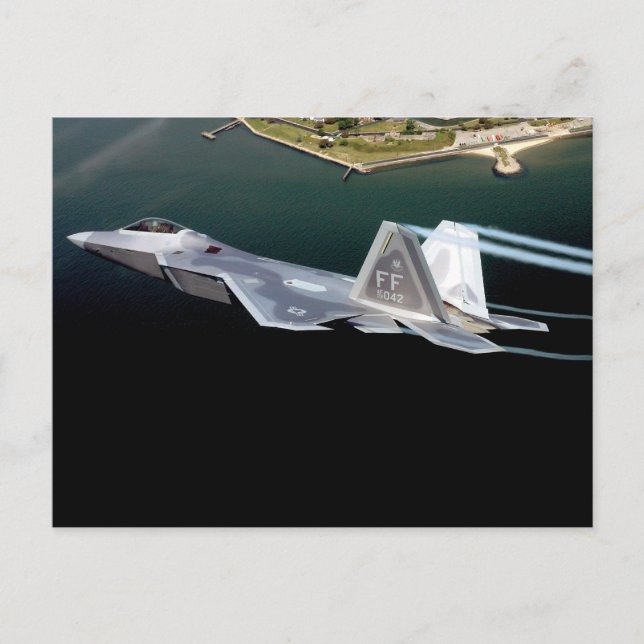 F-22 creates jet stream Postcard (Front)