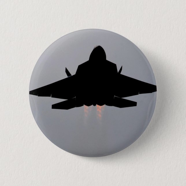 F-22 LEAVING GUAM 6 CM ROUND BADGE (Front)