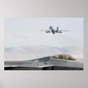 F-22 Raptor EA-6B Prowler Poster
