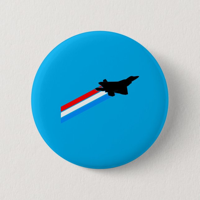 F-22 Raptor Fighter Jet Performance 6 Cm Round Badge (Front)