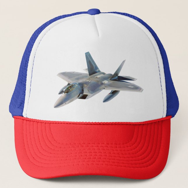 F-22 Raptor Fighter Jet Trucker Hat (Front)