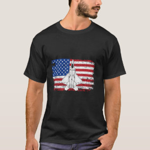 F-22 Raptor Flag American USA Fighter Jet Military T-Shirt