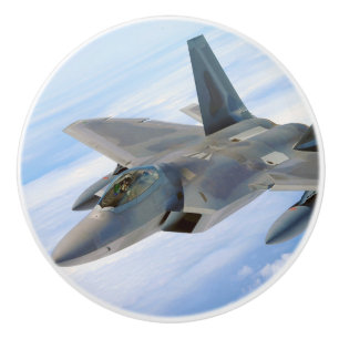 F-22 Raptor Military Jet Ceramic Knob