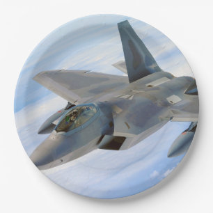 F-22 Raptor Military Jet Paper Plate