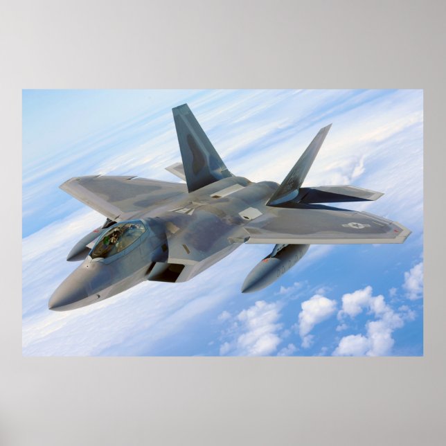 F-22 Raptor Military Jet Poster (Front)