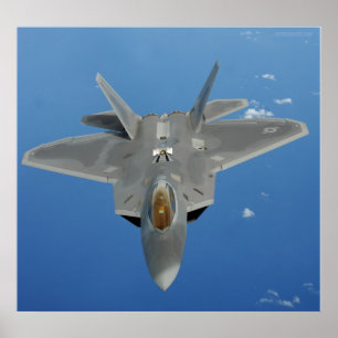F-22 Raptor over Pacific Poster