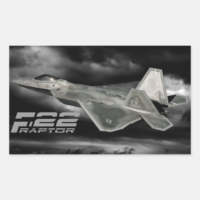 F-22 RAPTOR Rectangle Stickers (Front)
