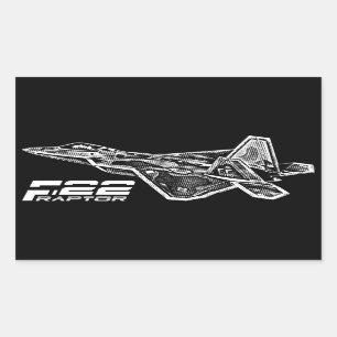 F-22 RAPTOR Rectangle Stickers