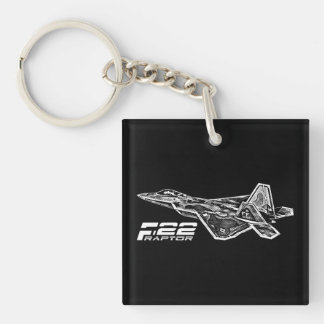 F-22 RAPTOR Square (double-sided) Keychain