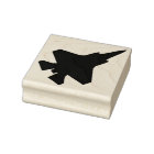 F-35 Lightning 2 Fighter Jet Top View Wood Stamp