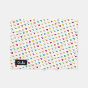 F-35 Lightning Fighter Jet Name Baby Blanket