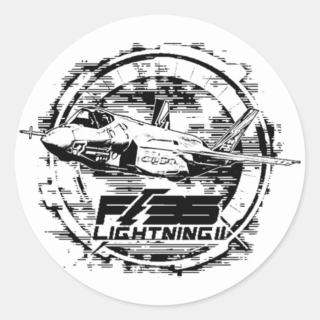 F-35 Lightning II Classic Round Sticker (Front)