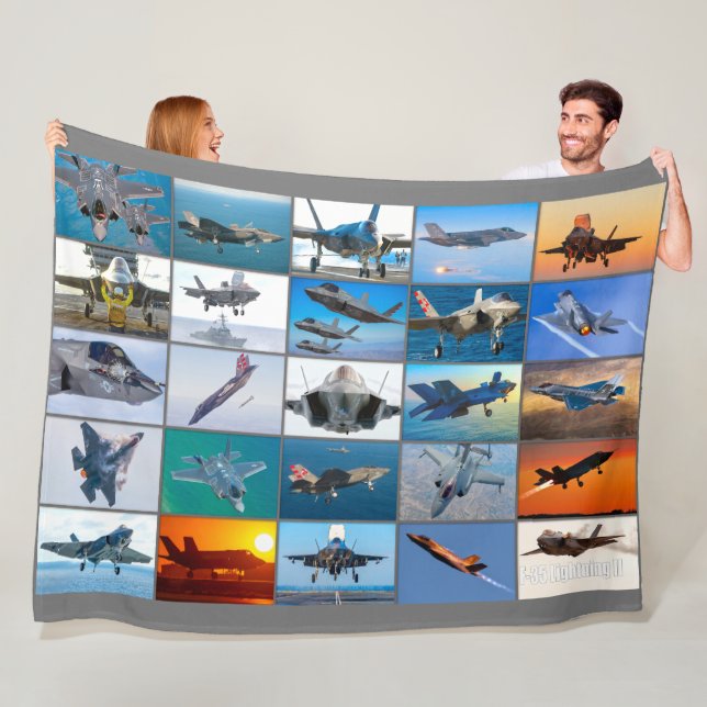 F-35 LIGHTNING II “MONTAGE” FLEECE BLANKET (In Situ)