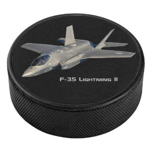 F-35 Lightning II Panther Jet Fighter Hockey Puck