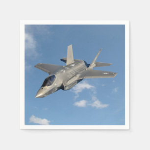 F-35 Lightning II Panther Jet Fighter in Sky Napkin